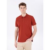 FABRIKA COMFORT Kiremit Erkek Polo Yaka Basic Polo T-shirt Nobro K Cepsız