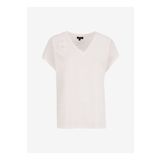 FABRIKA COMFORT Kırık Beyaz Kadın Relaxed Nakışlı T-Shirt FC5SL-TST0208