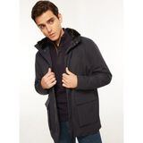 Fabrika Comfort Lacivert Erkek Kaban 2XL Uzun Kol Düz Desen ile Şık Tasarım FC3WM-KBN305