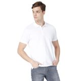Fabrika Comfort Polo Yaka Basic Düz Beyaz Erkek Polo T-Shirt 2XL