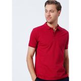 Fabrika Comfort Polo Yaka Düz Bordo Erkek Polo T-Shirt Nobro K Ceplı - XL