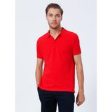 Fabrika Comfort Polo Yaka Düz Kırmızı Erkek Polo T-Shirt Nobro K Cepsız - XL