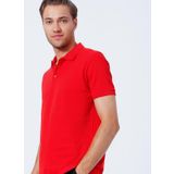 Fabrika Comfort Polo Yaka Düz Kırmızı Erkek Polo T-Shirt NOBRO K CEPSIZ