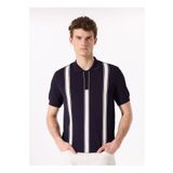 Fabrika Comfort Polo Yaka Regular Fit Çizgili Lacivert Erkek Kazak FC5SM-KZK 2762