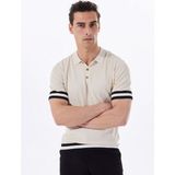 Fabrika Comfort Polo Yaka Regular Fit Jakarlı Bej Erkek Kazak FC5SM-KZK 2567 - 2XL
