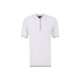 Fabrika Comfort Polo Yaka Regular Fit Jakarlı Kırık Beyaz Erkek Kazak, Kırık Beyaz, 2XL