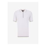 Fabrika Comfort Polo Yaka Regular Fit Jakarlı Kırık Beyaz Erkek Kazak, Kırık Beyaz, M