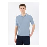 Fabrika Comfort Polo Yaka Regular Fit Jakarlı Mavi Erkek Kazak FC5SM-KZK 2047