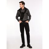 Fabrika Comfort Regular Fit Gömlek Yaka Düz Antrasit Erkek Gömlek FC3WM-GML319 - 2XL
