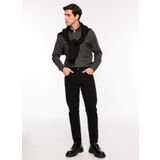 Fabrika Comfort Regular Fit Gömlek Yaka Düz Antrasit Erkek Gömlek FC3WM-GML319