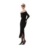 FABRIKA COMFORT Straplez Fitilli Elbise, L, 5003031168, Siyah, Kadın