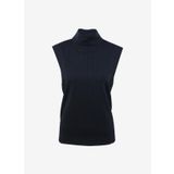 Fabrika Dik Yaka Çizgili Lacivert - Beyaz Kadın Bluz F3WL-BLZ1