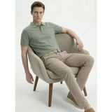 Fabrika Diyagonal Açık Haki Erkek Polo T-Shirt F6SM-TST 2103 - 2XL