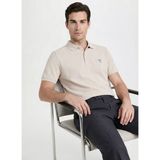 Fabrika Düz Bej Erkek Polo T-Shirt F5SM-TST 2779 N