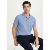 Fabrika Düz İndigo Polo T-Shirt Nobro Cepsiz Nb, 3XL, 5003327112, Mavi, Erkek