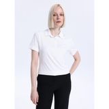 Fabrika Düz Kırık Beyaz Polo T-Shirt, L, 5003327969, Kırık Beyaz, Kadın