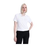 Fabrika Düz Kırık Beyaz Polo T-Shirt, XL, 5003327969, Kırık Beyaz, Kadın