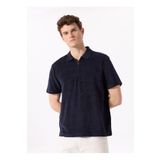 Fabrika Düz Lacivert Erkek Polo T-Shirt F5SM-TST 2776
