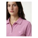 Fabrika Düz Pembe Kadın Polo T-Shirt