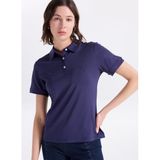 Fabrika Düz Polo T-Shirt, S, 5003328030, Lacivert, Kadın