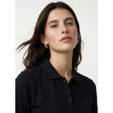 Fabrika Düz Siyah Kadın Polo T-Shirt - M