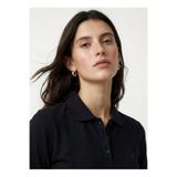 Fabrika Düz Siyah Kadın Polo T-Shirt