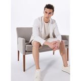Fabrika Ekru Erkek Slim Fit Çizgili Ceket F5SM-CKT 2425 - 52