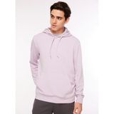 Fabrika F3WM-SWT127 Kapüşon Yaka Düz Lila Erkek Sweatshirt