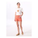 Fabrika F4SL-SHT0481 Turuncu Kadın Basic Şort