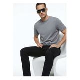 Fabrika Gri Melanj Erkek Bisiklet Yaka Relaxed Fit T-Shirt F4SM-TST 2847