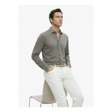 Fabrika Haki Erkek Alttan Britli Slim Fit Gömlek F6SM-GML 2606