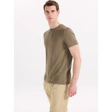 Fabrika Haki Erkek Slim Fit Flamlı T-Shirt F6SM-TST 2900 - 2XL
