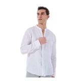 Fabrika Hakim Yaka Basic%100 Keten Gömlek, L, 5003225884, Beyaz, Erkek