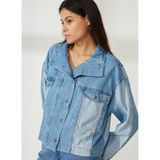 Fabrika İndigo Kadın Dik Yaka Geniş Fit Denim Ceket KARAMEL - 40