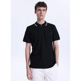 Fabrika Jakarlı Polo T-Shirt, XL, 5003329349, Siyah, Erkek