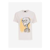 Fabrika Kadın T-Shirt 5003224066, Kırık Beyaz, M