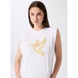 Fabrika Kadın T-Shirt 5003224178, Kırık Beyaz, L