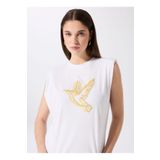 Fabrika Kadın T-Shirt 5003224178, Kırık Beyaz, M