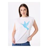 Fabrika Kadın T-Shirt 5003224195, Kırık Beyaz, L