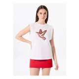 Fabrika Kadın T-Shirt 5003224202, Kırık Beyaz, XS