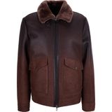 Fabrika Kahve Erkek Deri Mont F5WM-MNT 2329 - XL