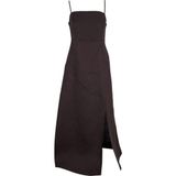 Fabrika Kahve Kadın Kare A-Form Fit Elbise F6SL-ELB0151 - 42
