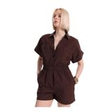 Fabrika Kahverengi Loose Fit Tulum, 42, LONDA, Kahve, Kadın