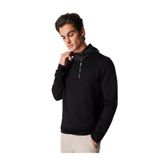 Fabrika Kapüşon Yaka Baskılı Siyah Erkek Sweatshirt F4WM-SWT 2758, XL