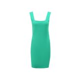 Fabrika Kare Yaka Elbise, XS, F4SL-ELB0649, Yeşil, Kadın