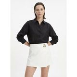 Fabrika Keten Siyah Kadın Gömlek F6SL-GML0092 - 38