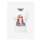 Fabrika Kırık Beyaz Kadın Bisiklet Yaka T-Shirt F4SL-TST0223