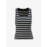 Fabrika Lacivert - Beyaz Kadın U Yaka Basic Atlet F4SL-TST0501