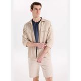 Fabrika Lacivert Erkek Bisiklet Yaka Regular Fit Yağ Yıkama Kazak F6SM-KZK 2552 - 2XL