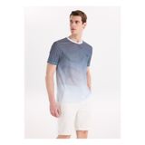 Fabrika Lacivert Erkek Bisiklet Yaka Relaxed Fit Çizgili T-Shirt F6SM-TST 2070